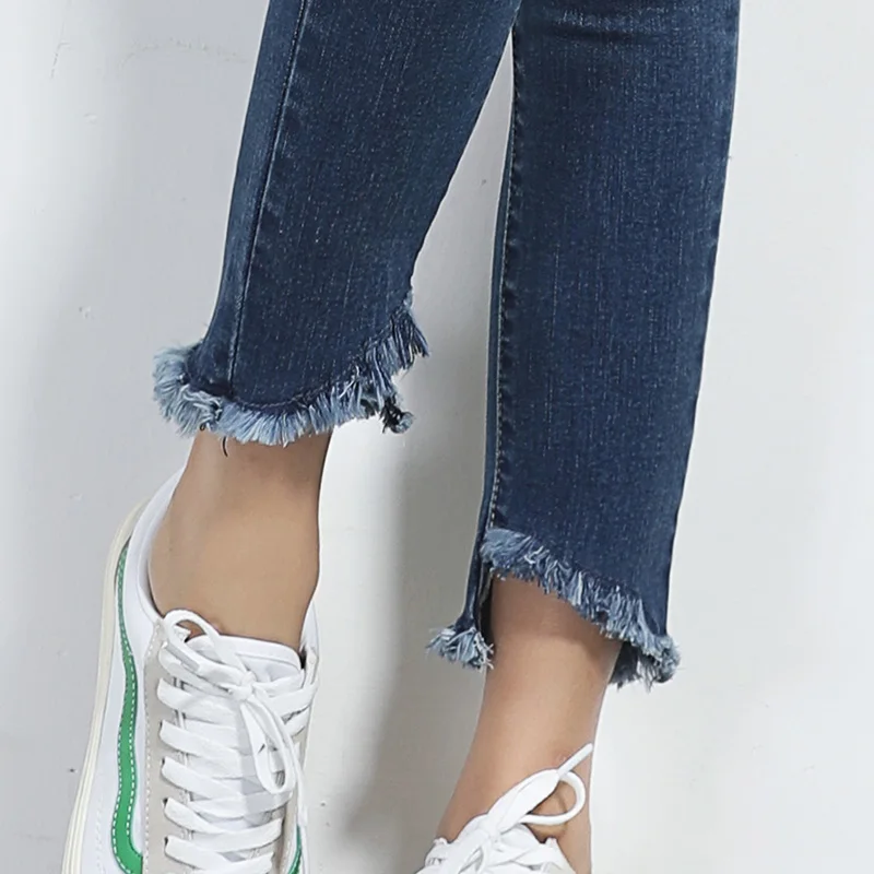 LEIJIJEANS Новинка осени винтажные размера плюс L с кисточками длина по щиколотку