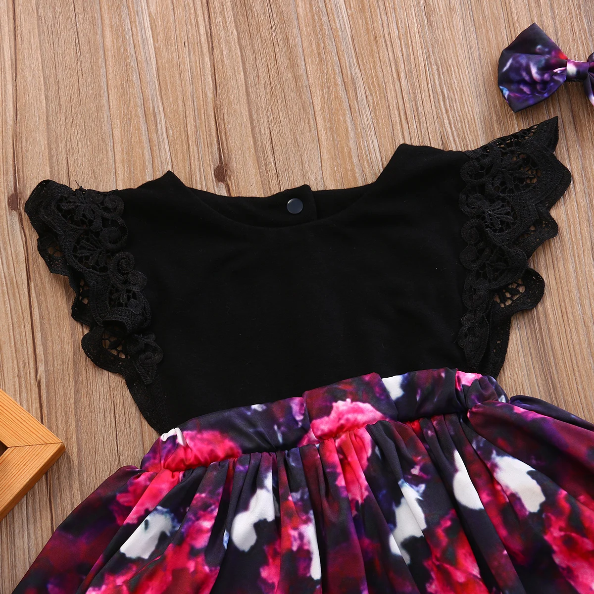 Комбинезон детский Toddelr с цветочным принтом для девочек 2017 комплект одежды