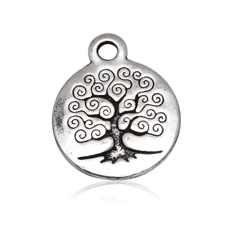 

20pcs Double Side Pattern Tree of Life Charm Pendant For Jewelry Making, 19*15.5mm
