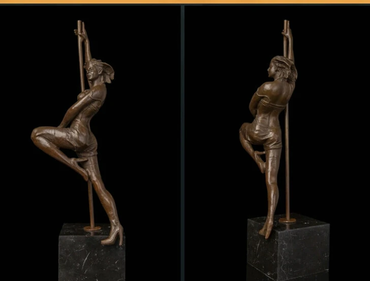 Красивое художественное украшение стальная трубка для танцев девочек Бронзовая