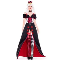 alice in wonderland cosplay sexy costumes queen of hearts role playing games costume female off shoulder high split fancy dress