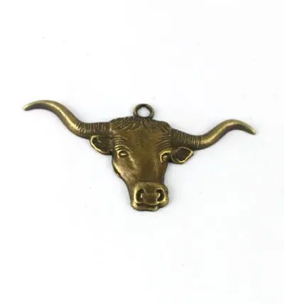 

Бесплатная доставка 300 шт. состаренная бронза Bull Charm A5258B