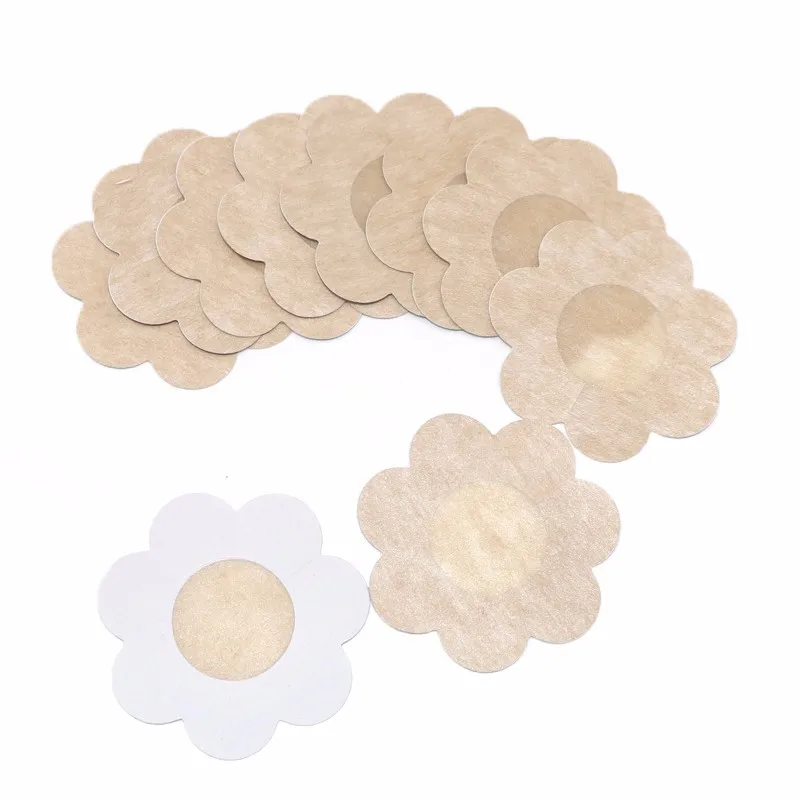 5 шт. накладки на грудь с лепестками однотонные соски одноразовые наклейки