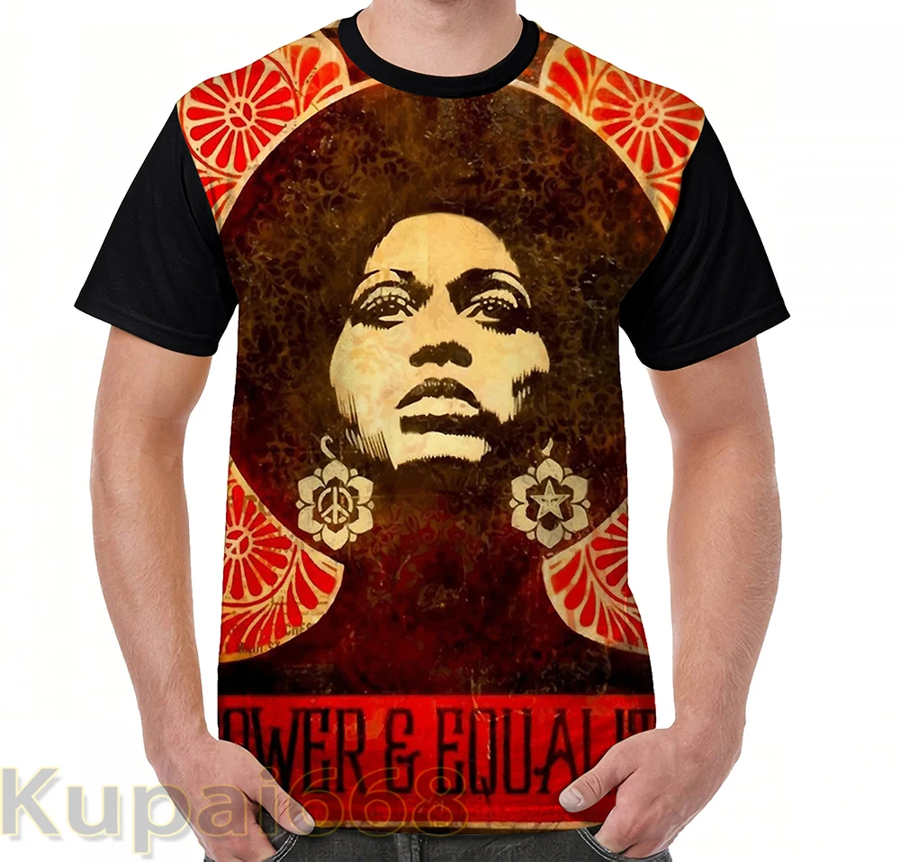 Забавная футболка с графическим принтом мужские топы футболки Анжела Дэвиса