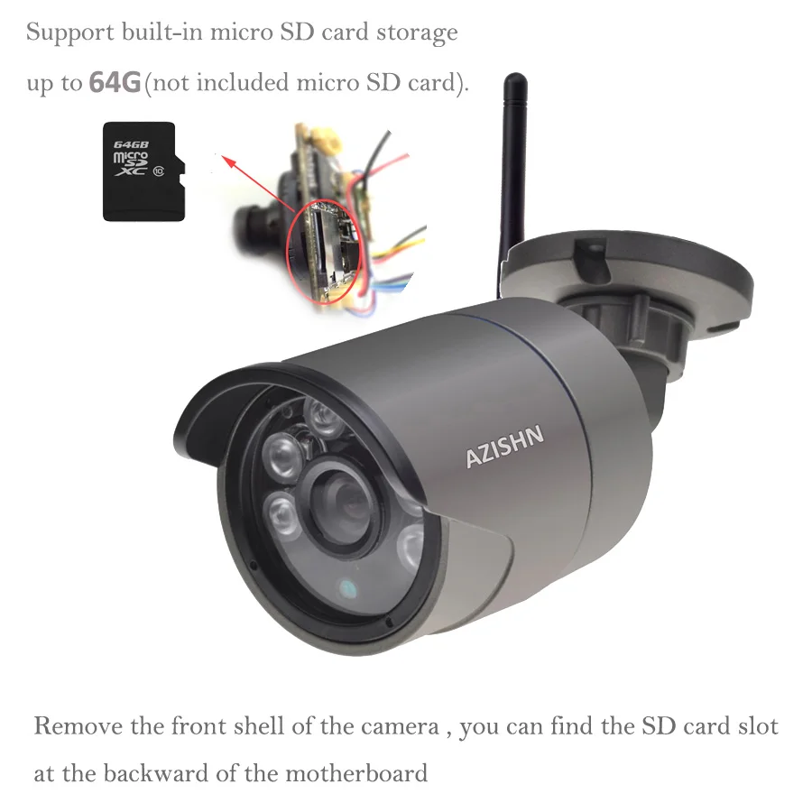 Камера видеонаблюдения AZISHN Fulll HD 1080P 960P 720P IP Wi Fi ИК 20 м ночное видение 1 0 МП 2