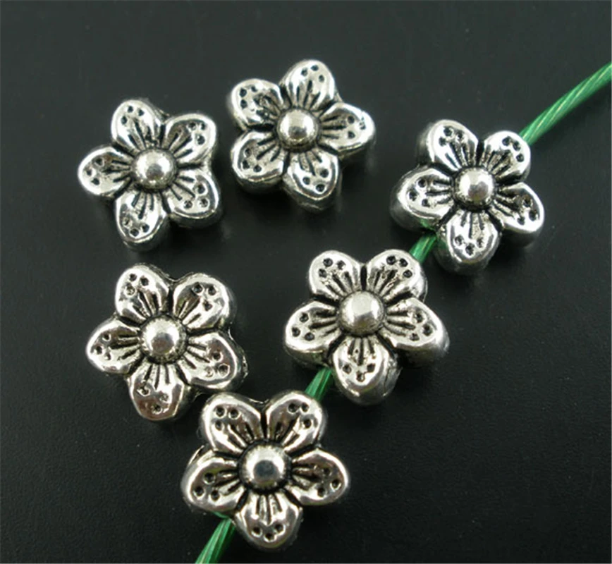 DoreenBeads 50 шт серебряный цвет цветок разделители бусины 9 мм (B02202) иу | Украшения и