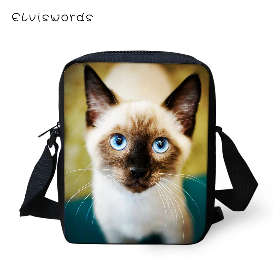 ELVISWORDS модные женские сумки мессенджеры с милым животным узором через плечо