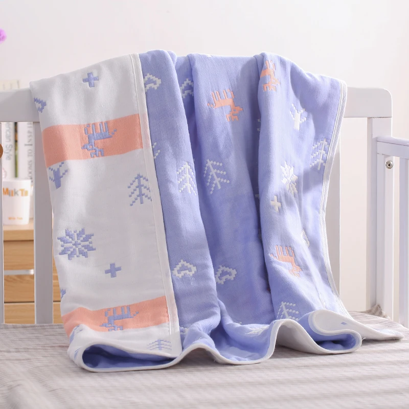 4-110x110cm-6 layers Детские муслиновые одеяла Herbabe, хлопок, 6 слоев, пеленка для новорожденных, пеленка для маленьких мальчиков и девочек, спальные мешки, чехол для коляски, игровой коврик - Цвет: 4-110x110cm-6 layers