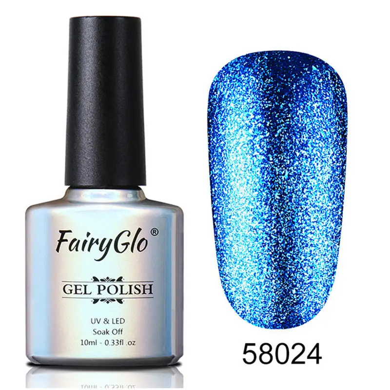 FairyGlo, 10 мл, блестящий Гель-лак для ногтей, блестящий УФ-Гель-лак, замачиваемый, Полупостоянный Гель-лак для ногтей, эмалированный лак - Цвет: BJJ58024