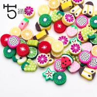 50pcslot fruit polymer clay beads children diy accessories jewelry making mixed color loose spacer beads c303