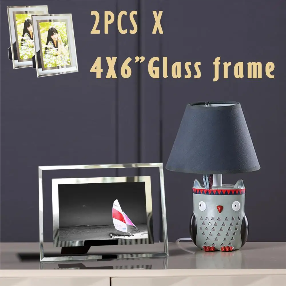 Giftgarden Стекло фоторамка 4x6 &quotрамы для картин Офис украшения стола набор из 2 шт. |