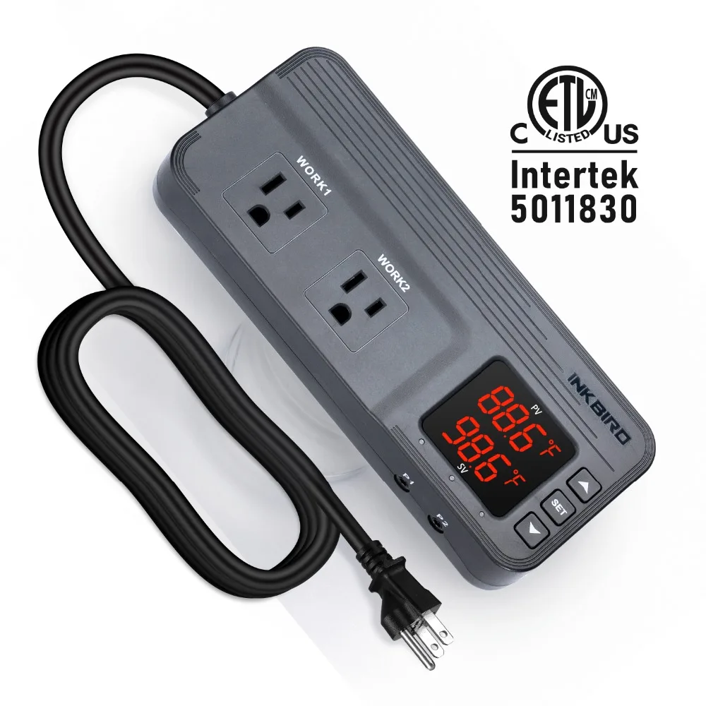 Inkbird 120 В 15A 1800 Вт комбинированный регулятор температуры и влажности ITC-608T цифровой Предварительно проводной выход гигростат термостат