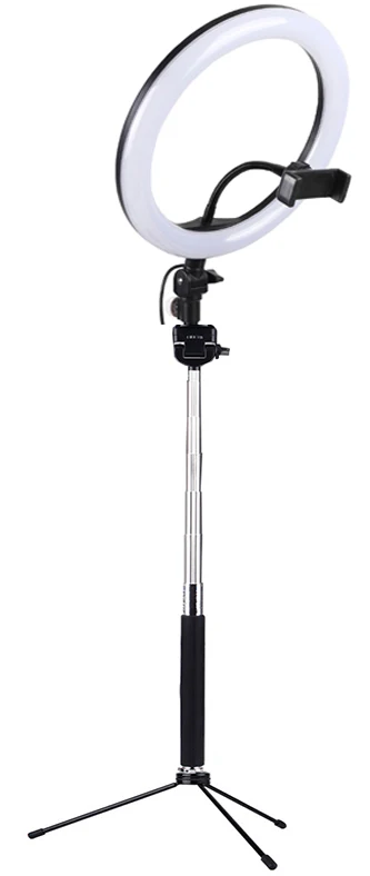 10INCH 120cm stand 14 дюймов кольцевой светильник 2 держатель телефона 10 дюймов кольцо набор светодиодной подсветки с 180 см светильник Стенд белый и желтый светильник для фотостудии телефон фото - Цвет: 10INCH 120cm stand