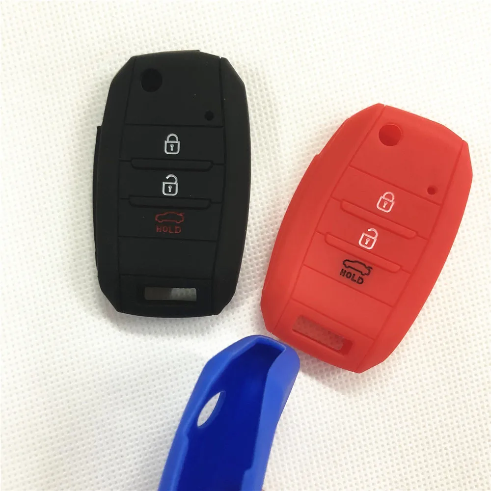 3 Button Silicone key chain ring cover case holder For KIA K3 K4 K5 Sportage R QL 2015 -2018 Sorento RIO 2017 2018 | Автомобили и