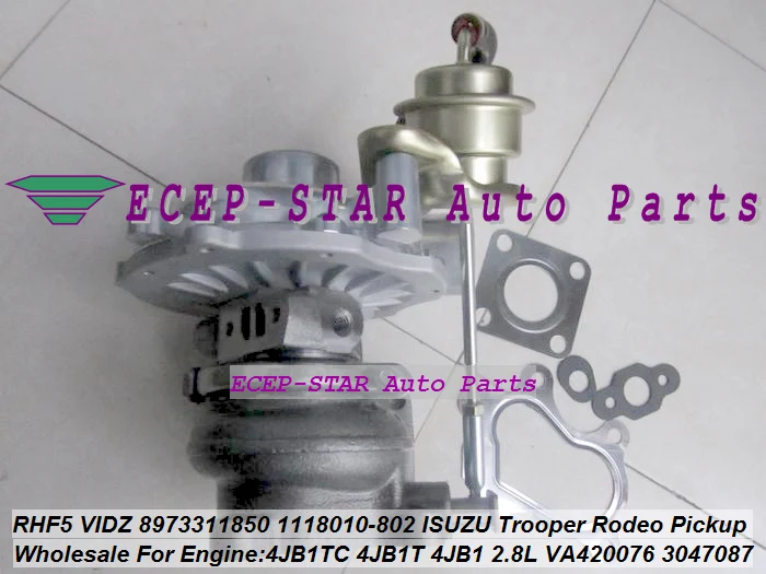 Турбокомпрессор RHF5 VIDZ VA420076 8973311850 4T-505 1118010-802 Для ISUZU Trooper Pickup 4JB1TC 4JB1T 4JB1-TC 2.8L