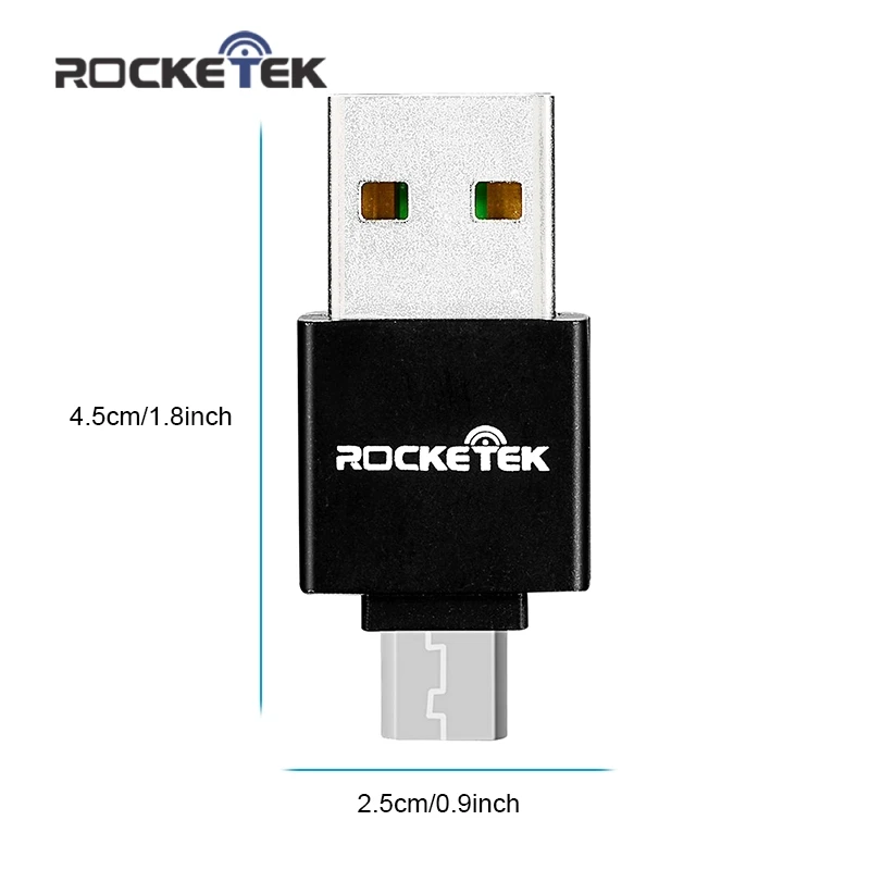Rocketek Высокое качество micro usb 2,0 мульти памяти otg телефон кард-ридер адаптер для TF micro SD ПК компьютер Ноутбук аксессуары