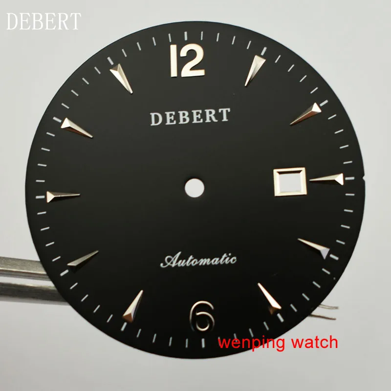 DEBERT 36 3 мм белый/черный/синий циферблат подходит для Miyota8205/8215/821A Mingzhu/DG2813/3804