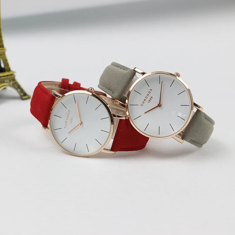 Chronos часовой бренд Для мужчин женщин Роза цвета: золотистый серебристый