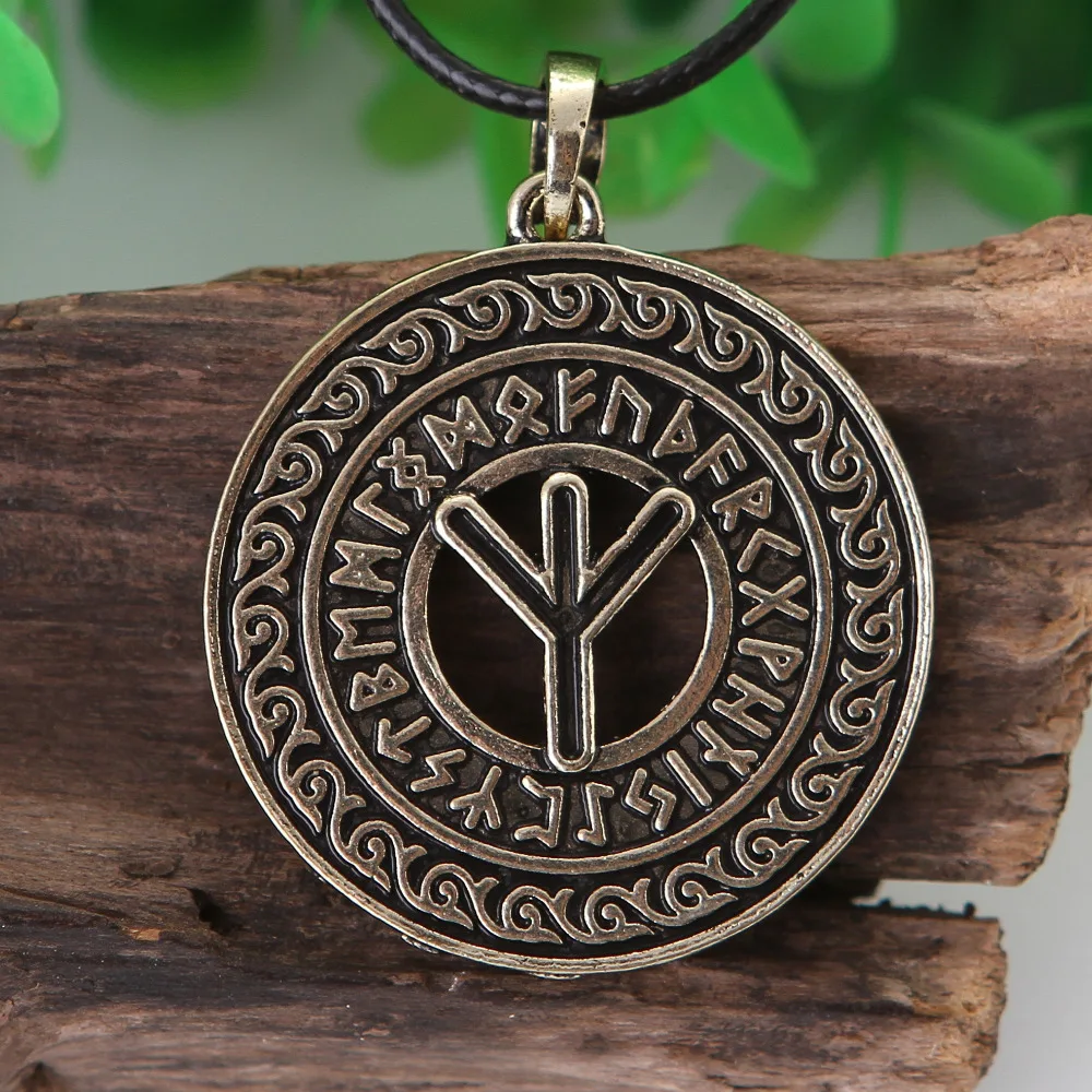 Круглую подвеску Viking Tyr Rune в Руне Прямая поставка|viking runes|viking vikingviking rune pendants |