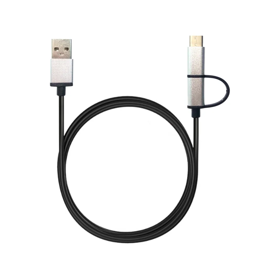 5 шт./лот USB Type C и Micro 2 в 1 кабель для Samsung быстрой зарядки передачи данных Xiaomi 4C Nexus 5X
