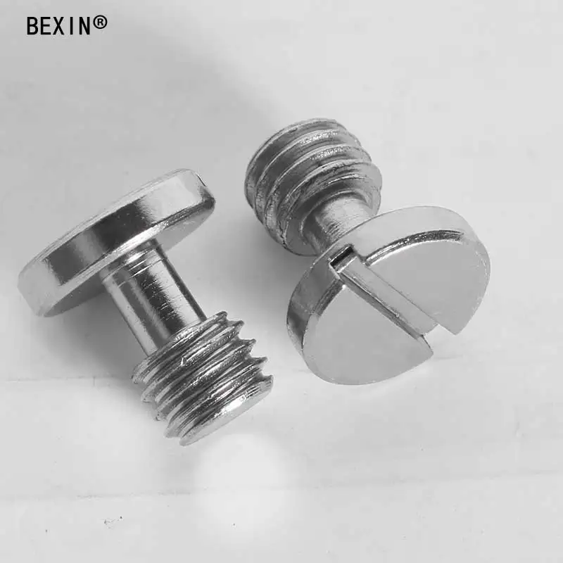 2pcs LS016 3/8" UNC iron camera screw with Slotted Drives for tripod monopod ball head quick release plate Arca Swiss | Электроника