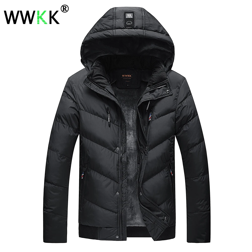 Новинка WWKK, толстая куртка, зимние парки, куртки, мужская теплая Повседневная парка, Хлопковая мужская зимняя куртка, Мужская стеганая куртка, одежда для подростков