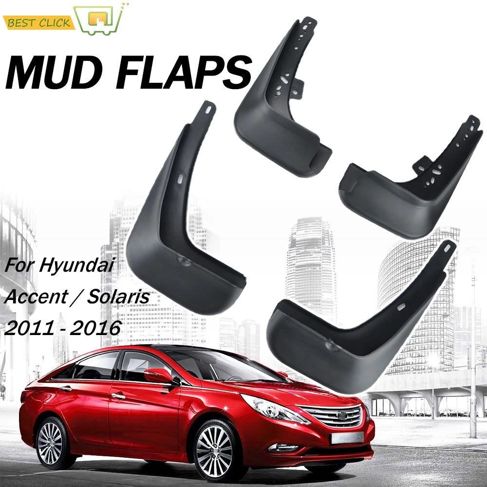 

Set Molded Mud Flaps For Hyundai Accent Solaris 2011 - 2016 Mudflaps Splash Guards Mudguard Front Rear 2012 2013 2014 2015 Sedan