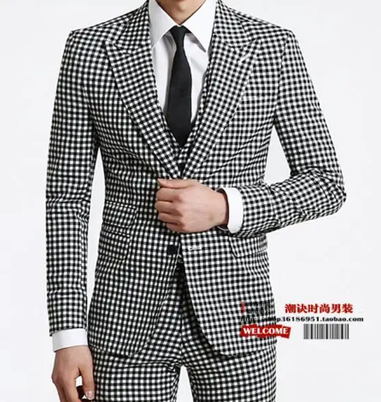 

S-3XL Hot 2019 Spring/autumn Men New Fashion Leisure Casual plaid slim single-breasted suit jacket
