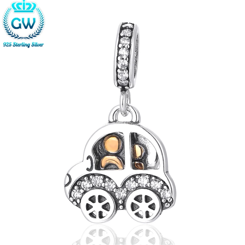 

925-Sterling-Silver Car-styling Charm Travel Tools Bracelets & Bangles Beads Jewelry Findings & Comonents S296