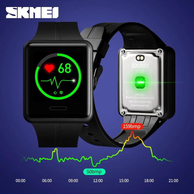 SKMEI Модные Смарт-часы для Android IOS мужчин и женщин спортивные часы улицы