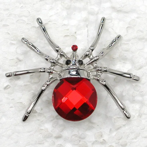 Красные стразы броши пауки C961 C|pin brooch|spider pinrhinestone spider |