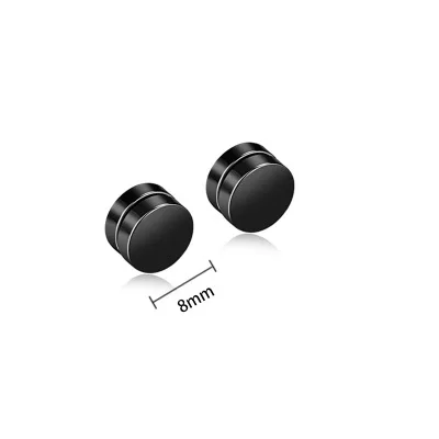 No Ear Hole Women Men Magnetic Stainless steel Stud Earrings Black Patch Health Jewelry Magnets Of Lazy Paste Slim Patch