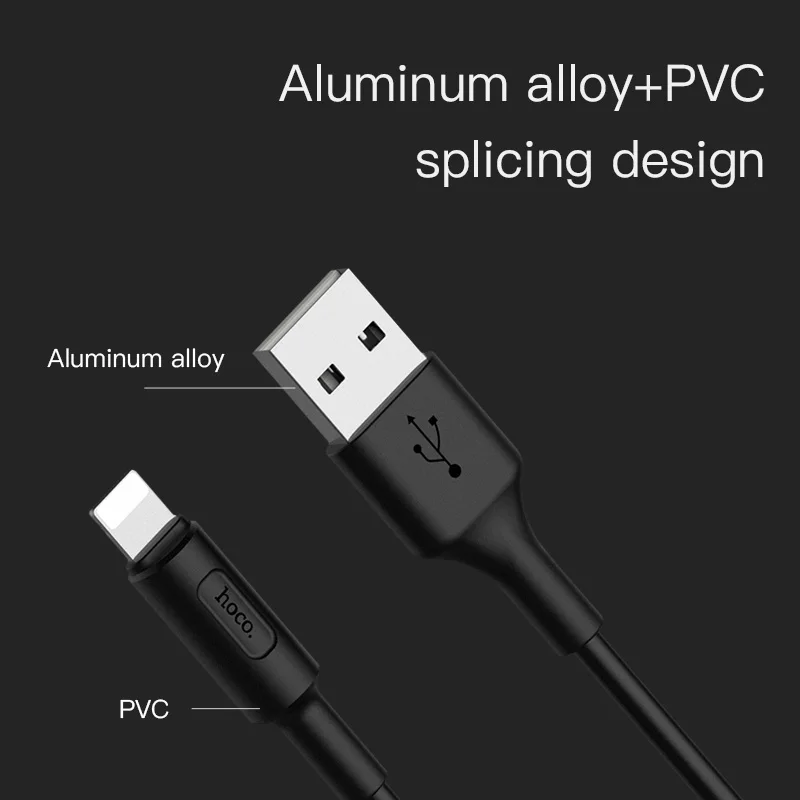 HOCO USB кабель для iPhone X XS Max XR 2A Быстрая зарядка Lightning Кабель для iPhone 6 7 8 Plus USB кабель для зарядки телефона
