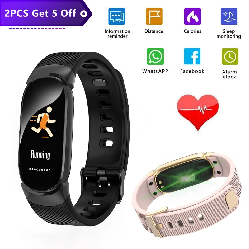 Умные мужские часы фитнес трекер браслет измерение давления электронный для