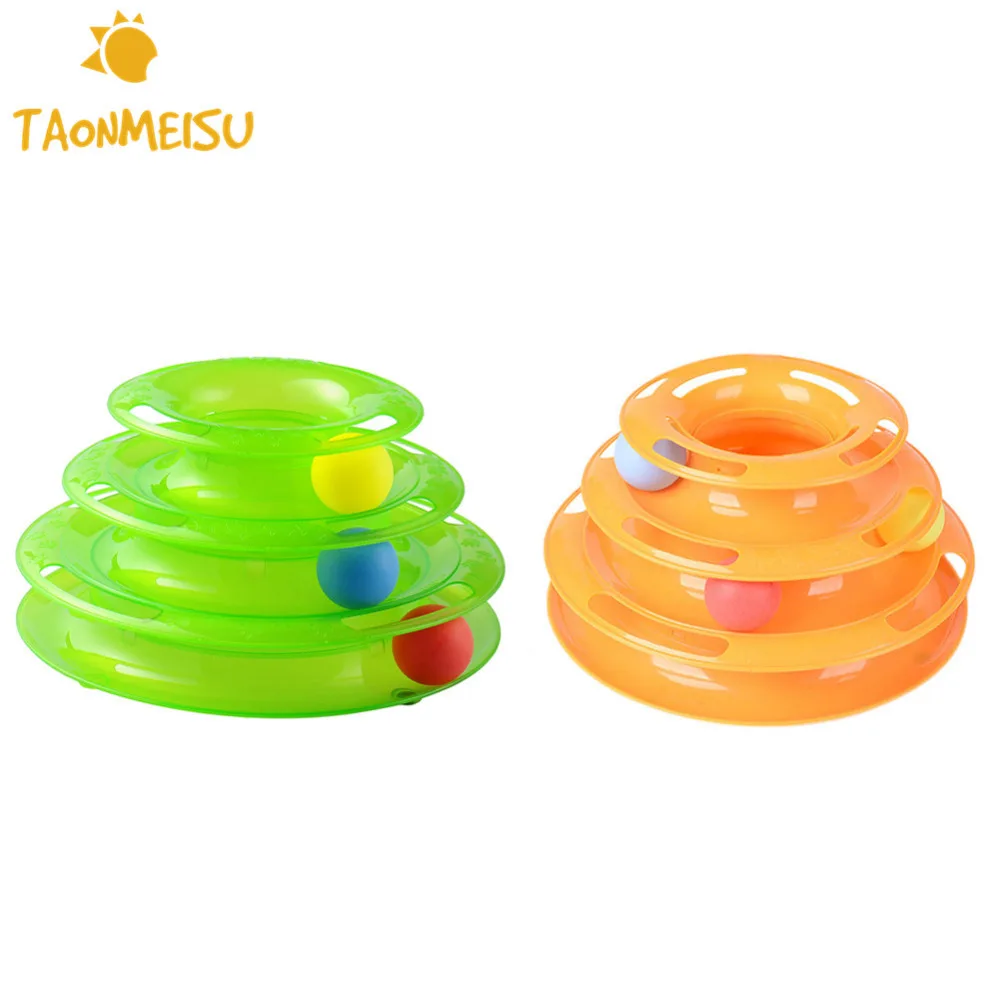 Пластиковые игрушки для кошек три уровня башня треки кошка игрушка полка