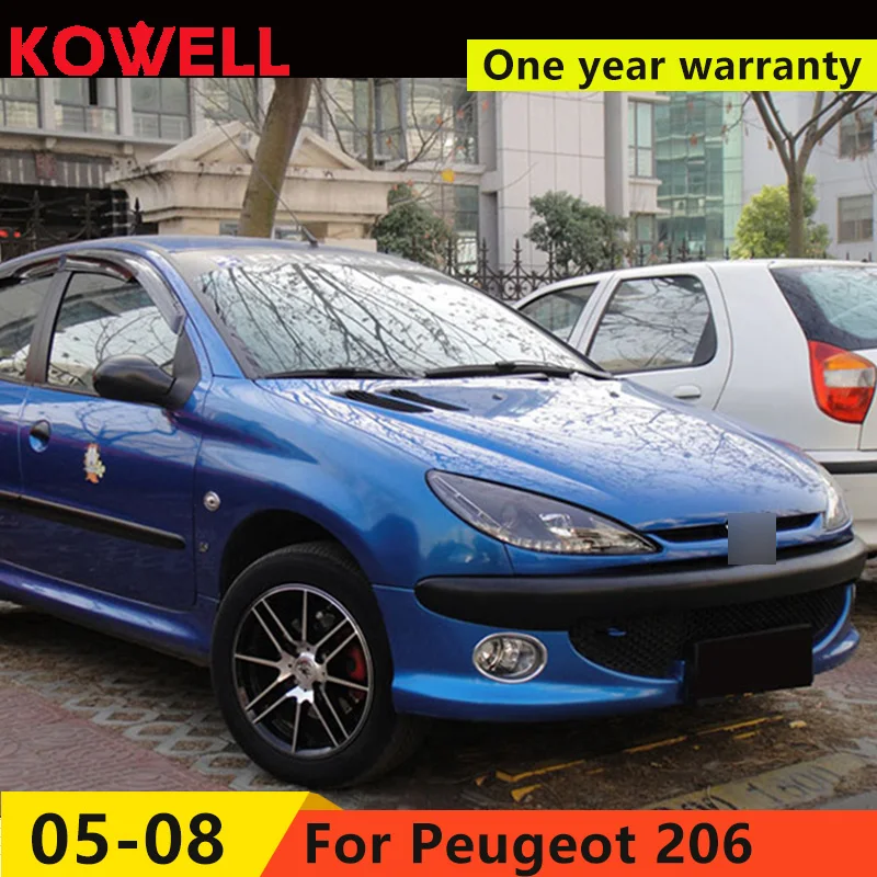 Автомобильный Стайлинг KOWELL для Peugeot 206 фары 2004 2008 V1 безопасные зрения лампы Angel