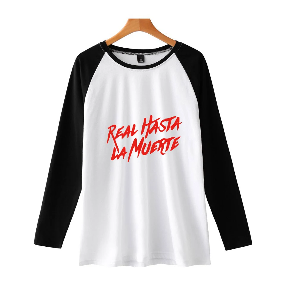 Настоящая хаста Ла Муэрте 2019 Новая Осенняя футболка с длинными рукавами модная