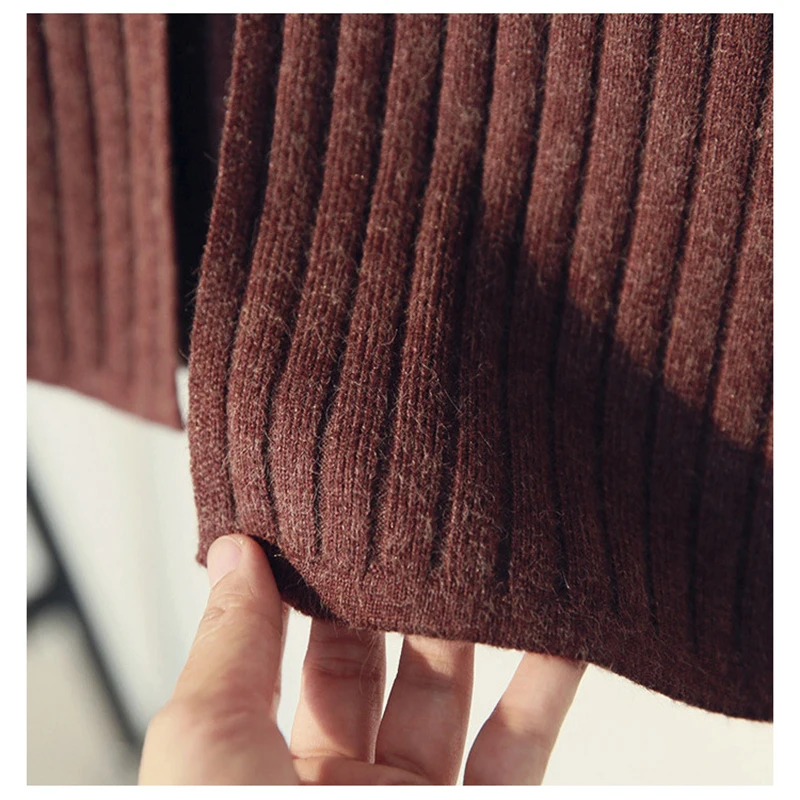 Осенне-зимняя Новинка Сумка с высокой талией Вязаная Шерстяная Юбка длинная