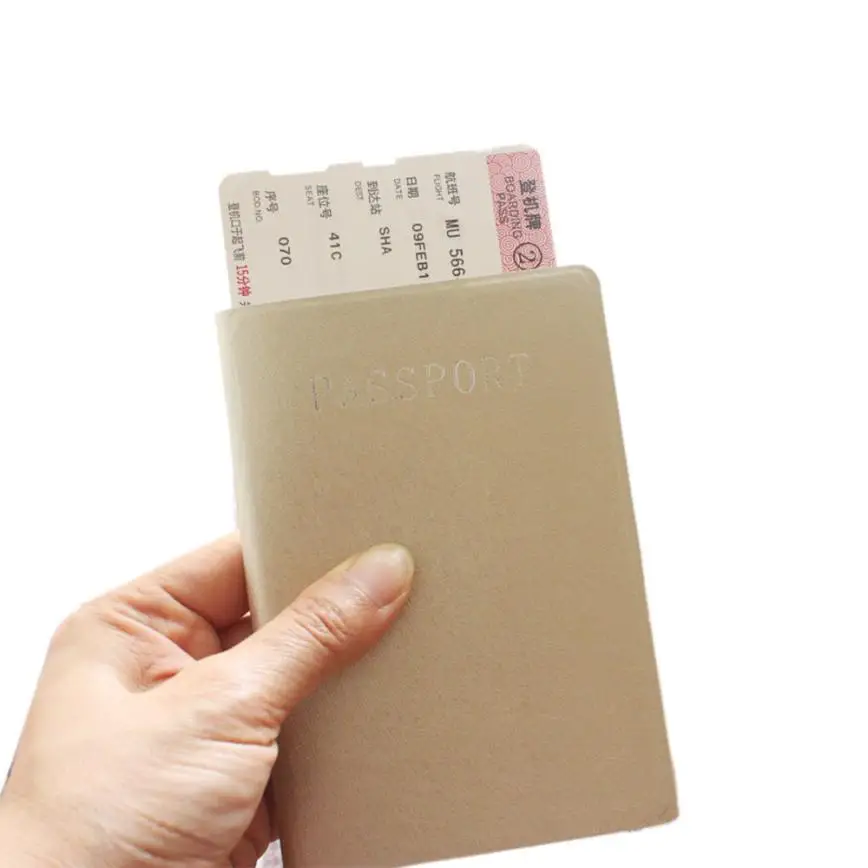 Из искусственной кожи Обложка для паспорта путешествия кошелек Кредитная