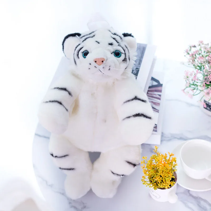 Плюшевый Рюкзак с тигром реалистичный мягкий рюкзак животными Детский для