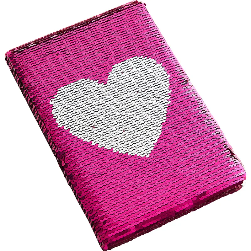 Новый блокнот A5 с обратимыми блестками дневник любовным сердцем 78 страниц