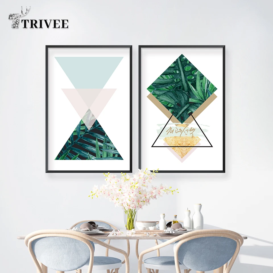 Тропические принты настенное искусство холст растения монстр пальма лист