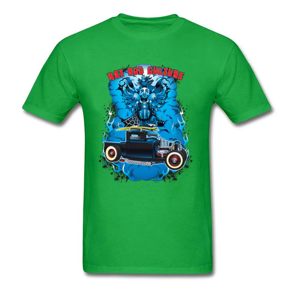 Мужские футболки с коротким рукавом Rat Rod Culture 100% хлопок обычные на лето и осень