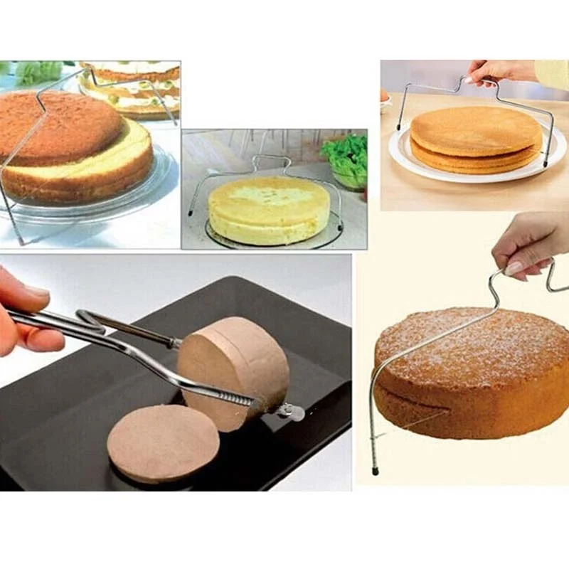 Joyathome Adjustable Double Slice Bread and Cake Cutter Durable Leveler Stainless Steel Baking Accessories Gadget |