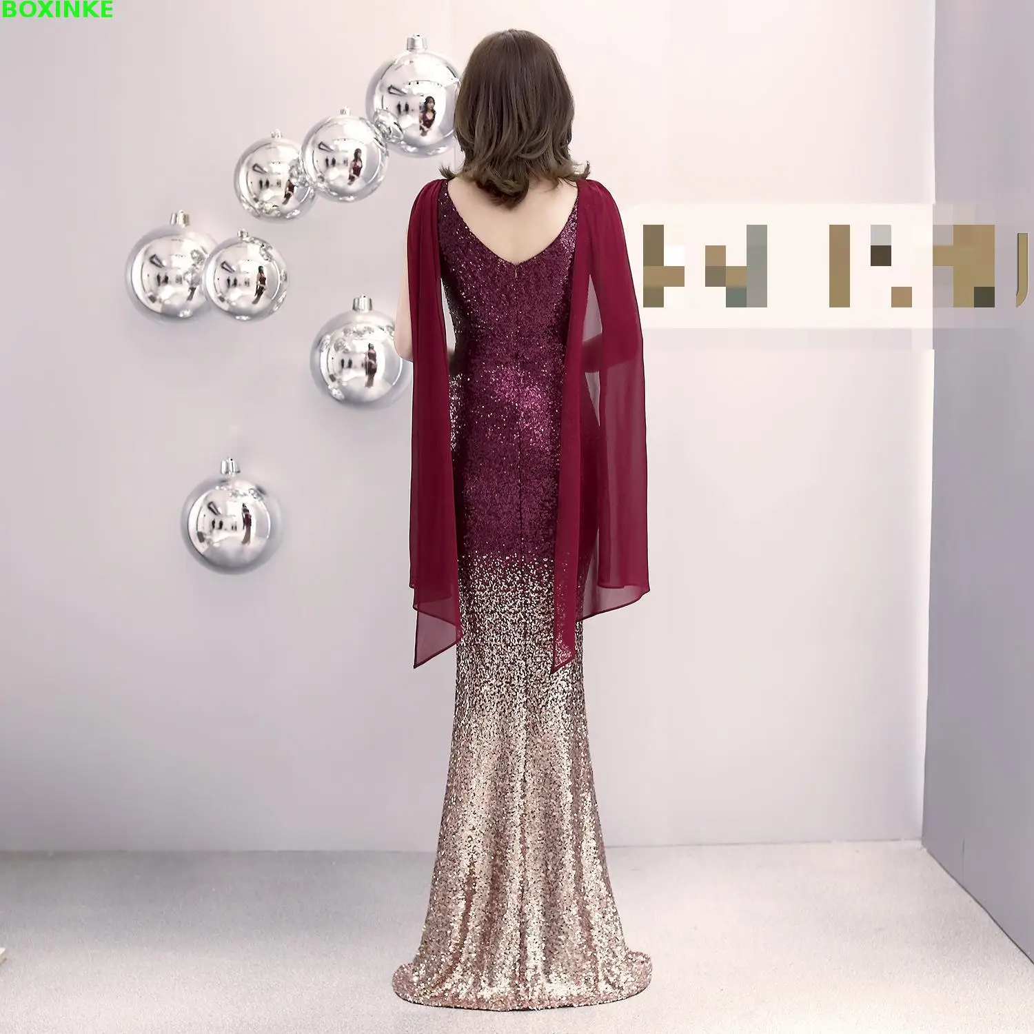 

Vestidos Mujer Longo Dress De Festa Plus Size New Sexy Long With Sequins In 2019 Dinner Elegant Host Pearl Fillet Fishtail