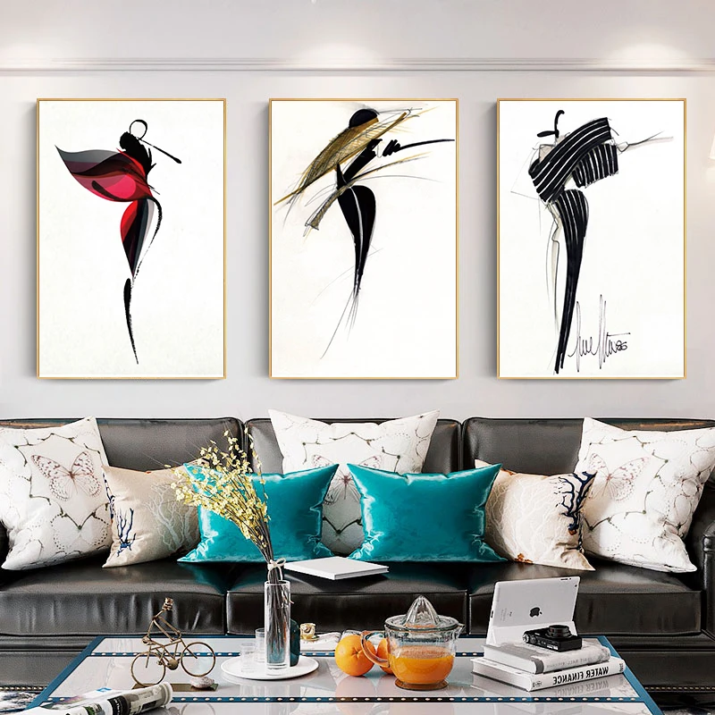BALLEAY искусство абстракция просто танец девушки Модульная картина для гостиной