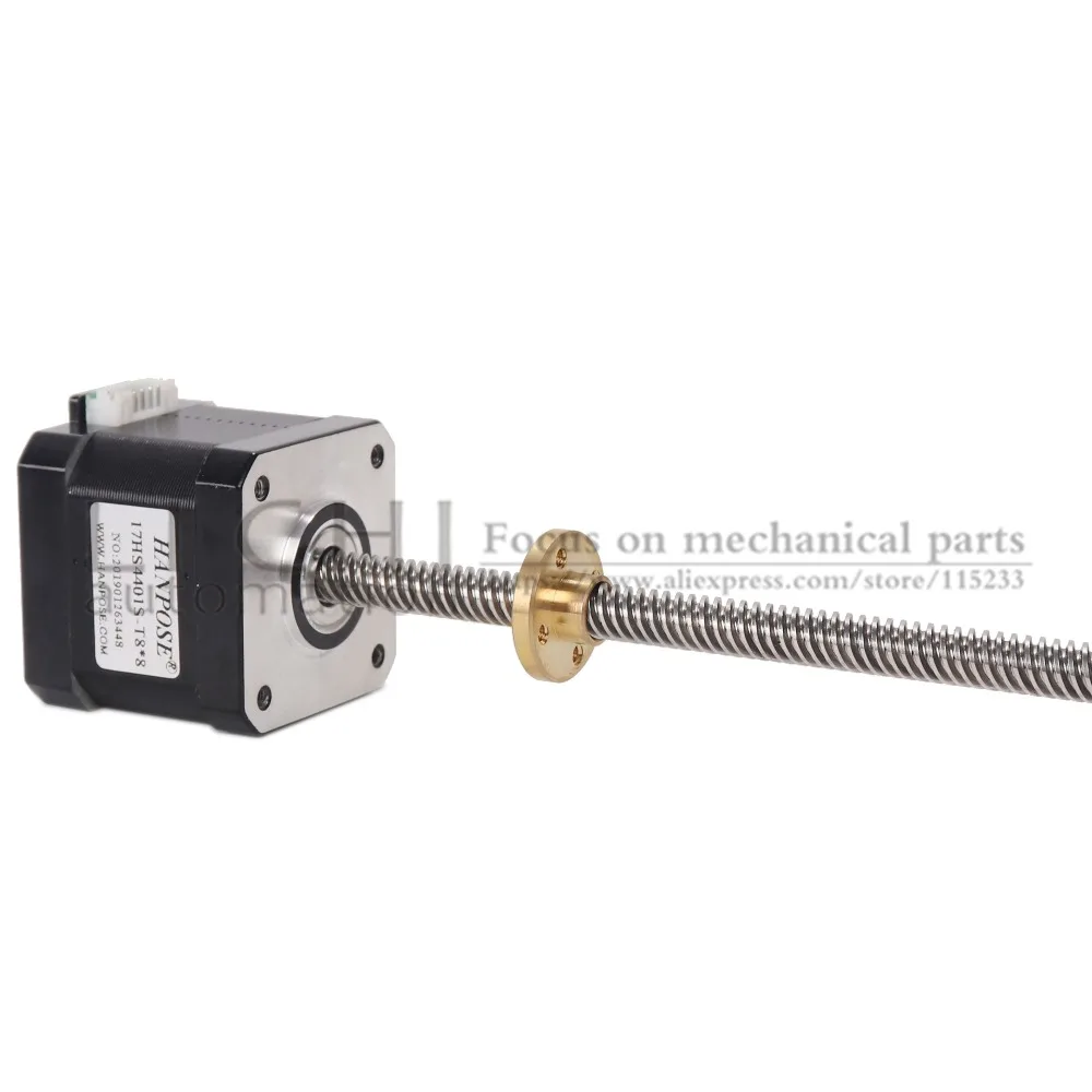 Nema17 40 мм 1.7A 40н. См 17HS4401 шаговый двигатель с T8 винтовым приводом 8 300 42 Мотор 42BYGH 3D