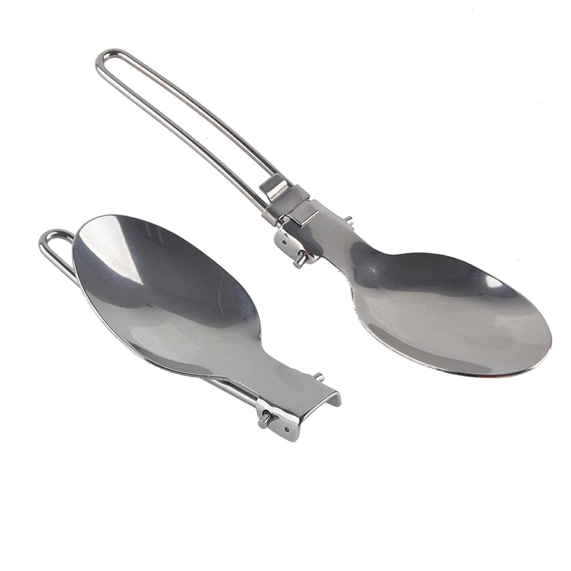 Складной набор посуды из нержавеющей стали 3 шт. вилка нож для кемпинга