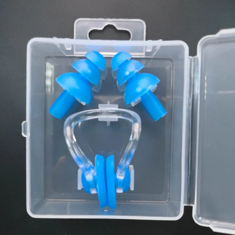 1 комплект водонепроницаемый мягкий силиконовый Плавательный набор зажим для