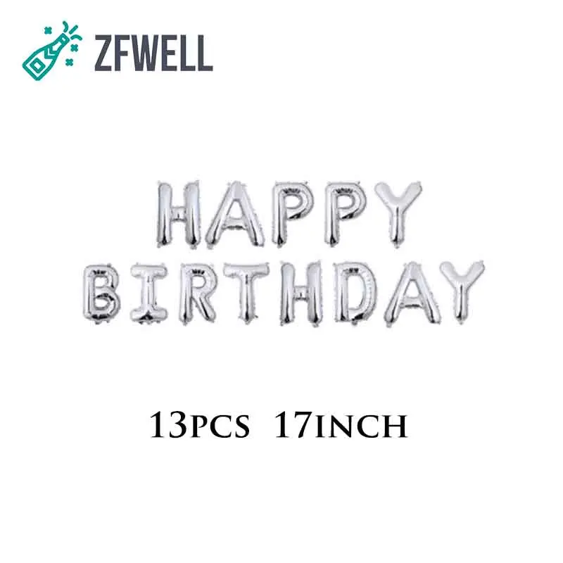 ZFWELL 27 шт./лот 18.21.30 день рождения цифровая любовь Серебристая черная алюминиевая